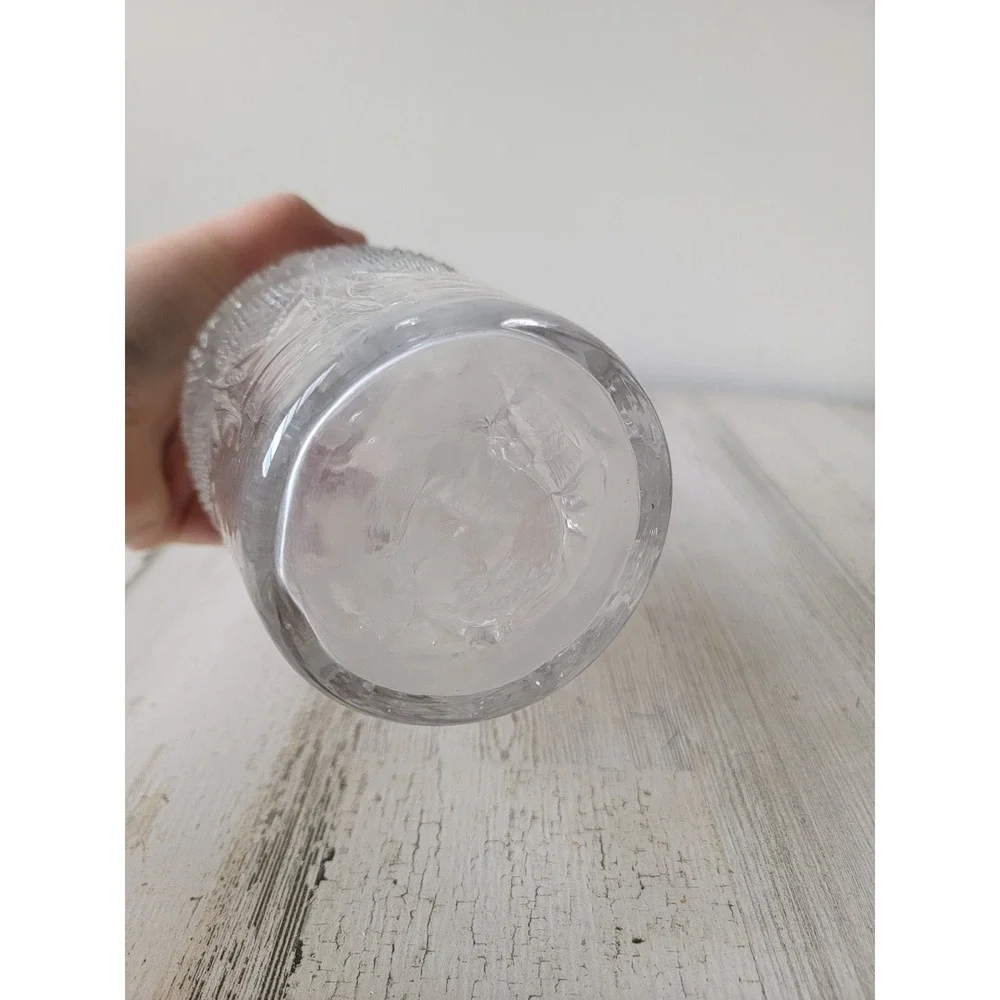 Vintage cut glass decanter clear collection bottle home decor‎
